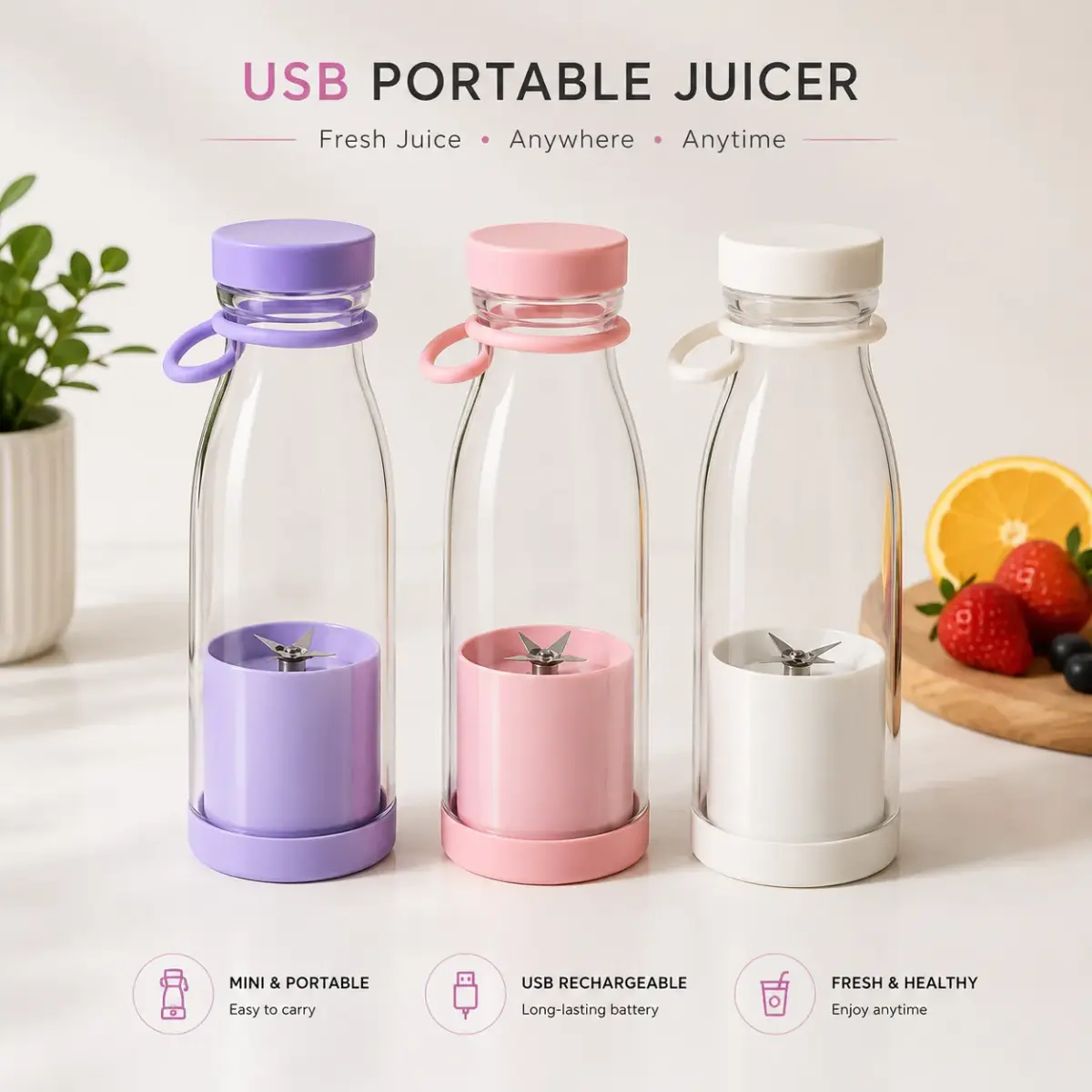 Portable USB Rechargeable juicer